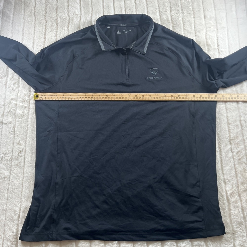 Under Armour 1/4 Zip Pullover Men's 2XL‎ Loose Black Top Golf Logo - Picture 4 of 7